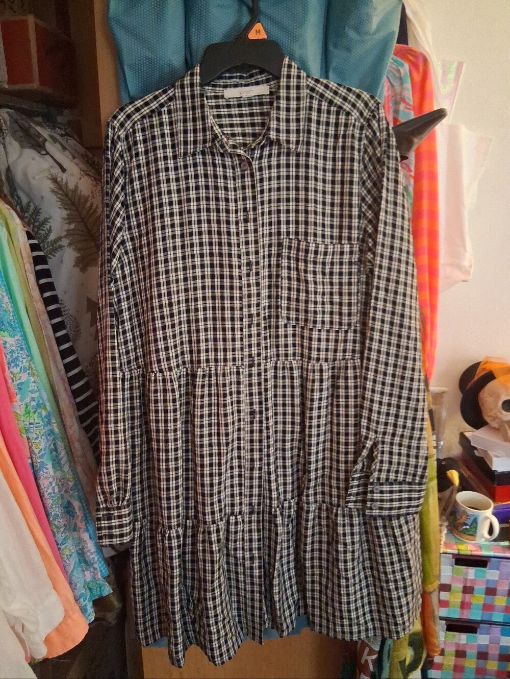 Loft Plaid Flannel Dress